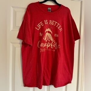 Gildan Red Campfire Heavy Cotton T-Shirt